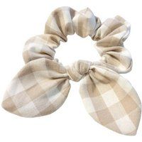 Taupe Gingham Bow Scrunchie-Cream Scrunchie-Plaid Scrunchie-Gingham Scrunchie-White Scrunchie-Brown  | Etsy (US)