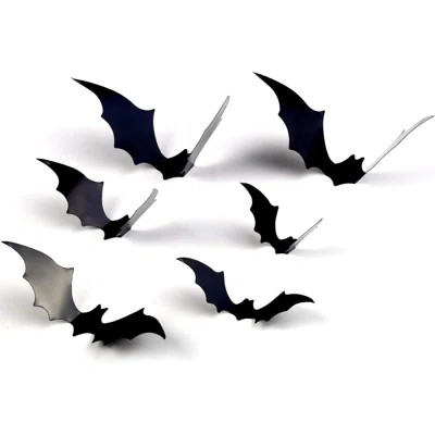 Bats Wall Decor,120 Pcs 3D Bat Halloween Decoration Stickers For Home Decor 4 Size Waterproof Black Spooky Bats For Room Décor | Wayfair North America