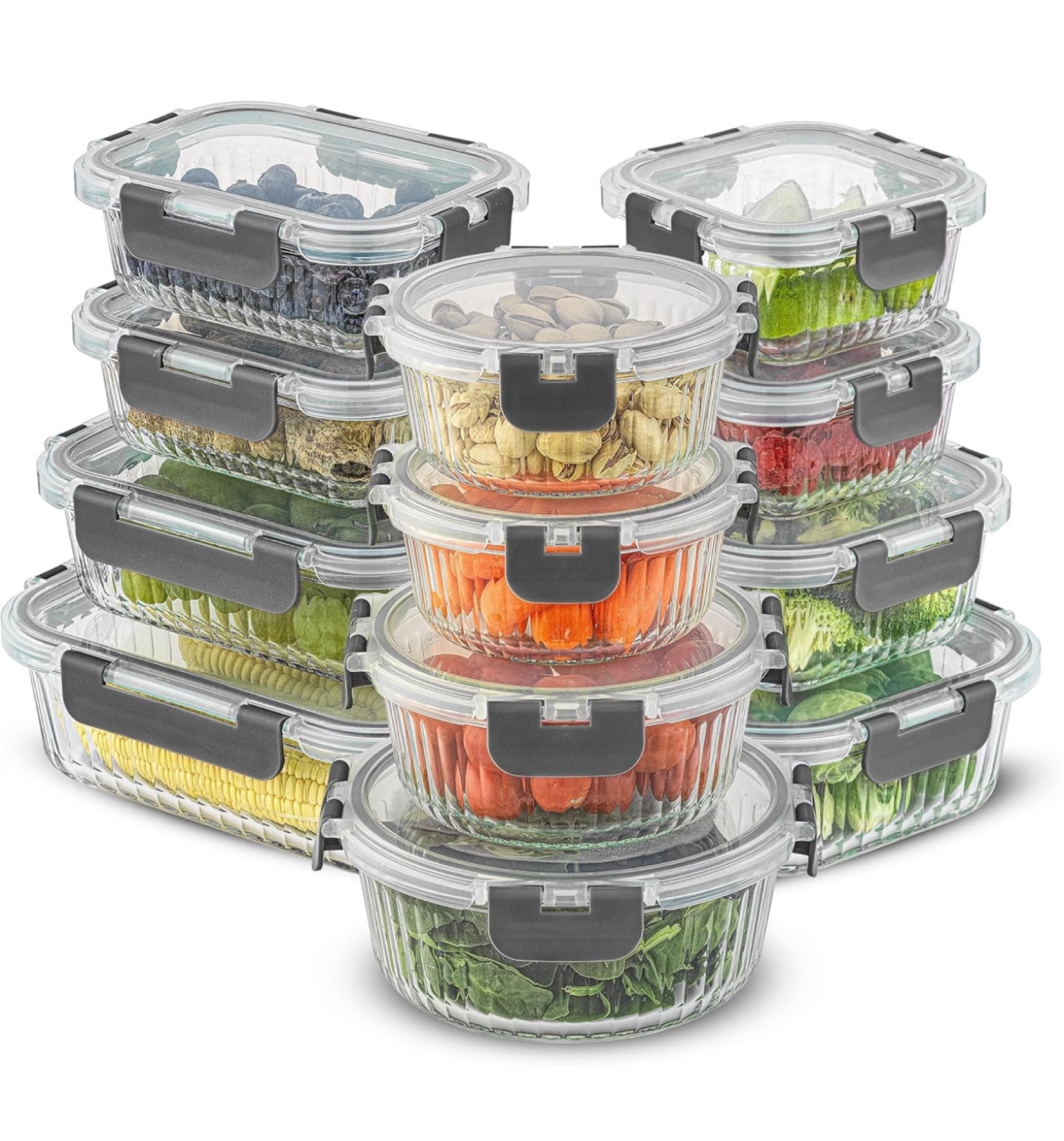 Ditched the plastic Tupperware for all glass! Love these JoyJolt fluted glass options! Cute colors and also comes in plain glass too instead of fluted sides. 

#LTKFindsUnder50 #LTKHome #LTKHoliday