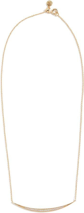 gorjana Women's Crescent Shimmer Necklace, White CZ, One Size | Amazon (US)