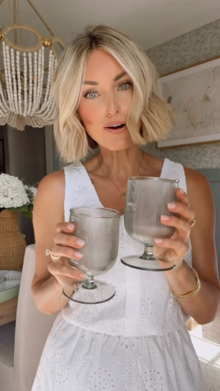 These melamine glasses are perfect for outdoor since they won’t break! These would be great to serve any drink in!

Loverly Grey, Walmart, hosting, outdoor hosting, melamine glasses, wine glasses, water glasses

#LTKHome