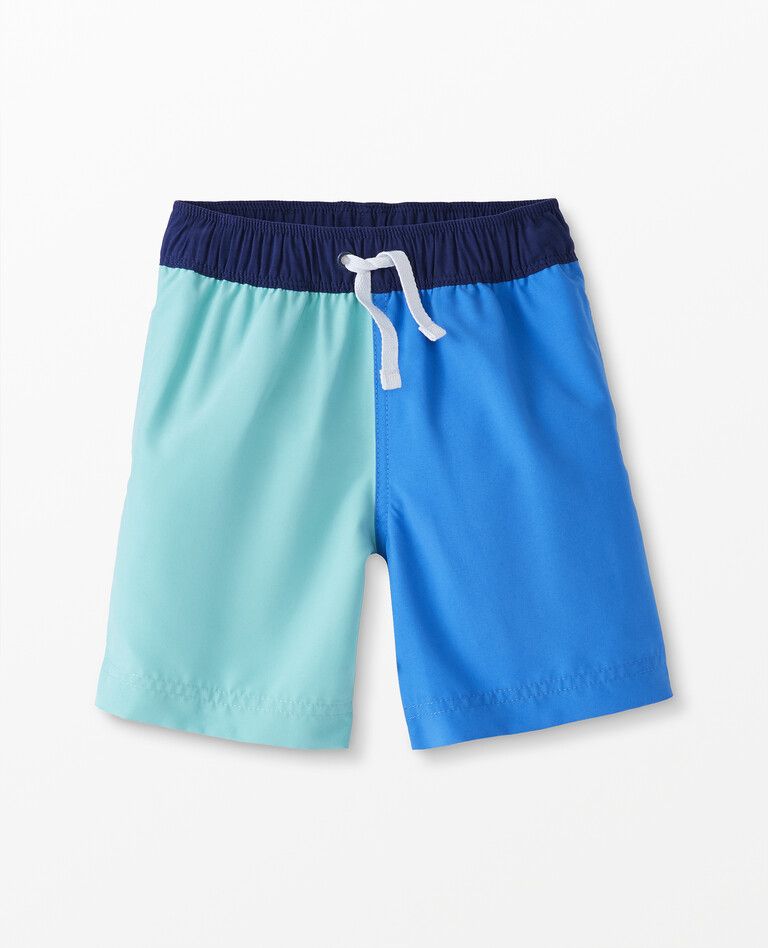 Recycled Colorblocked Swim Trunks | Hanna Andersson