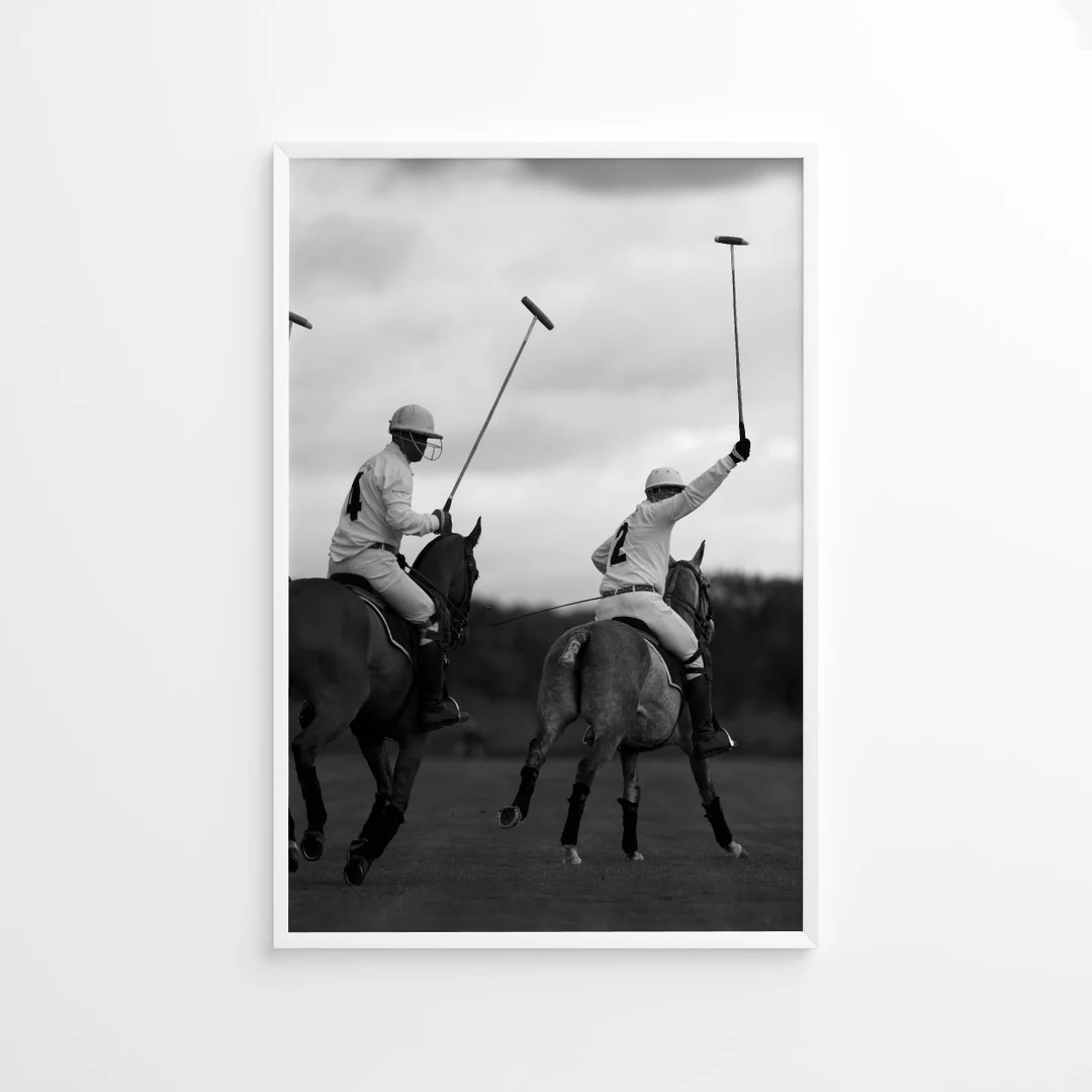 Polo Sports Poster, Horse Wall Art, Vintage Print, Photography Print, Black White Photo Print, Li... | Etsy (US)