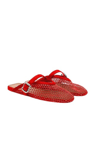 ALAΪA Fishnet Flat Mule | FWRD 