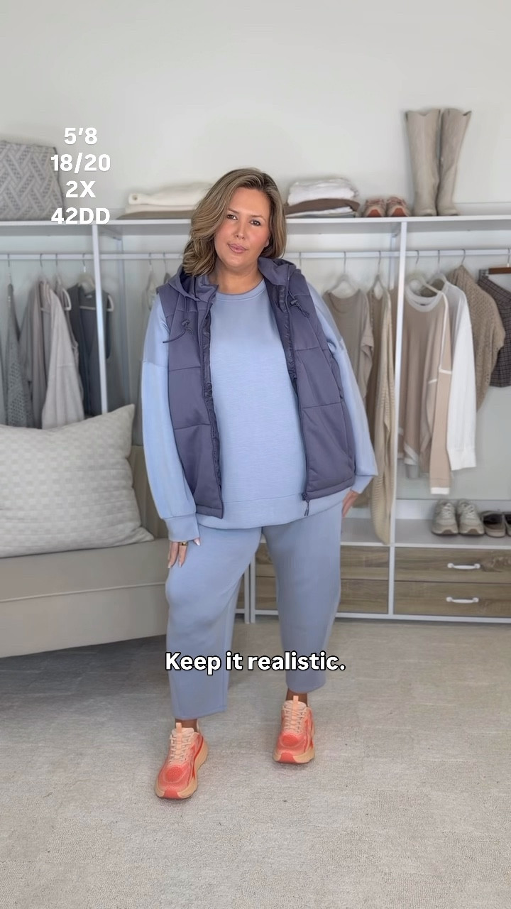 Wearing a 3X in the set, vest is a 2X size up if you want it to zip! 

Plus size fashion, everyday outfit idea, trendy fashion, ootd, comfy casual, realistic outfit idea, midsize fashionn belly friendly

#LTKPlusSize #LTKMidsize #LTKOver40