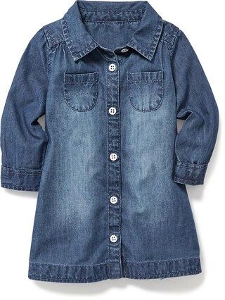 Chambray Pocket Shirt Dress for Baby | Old Navy US