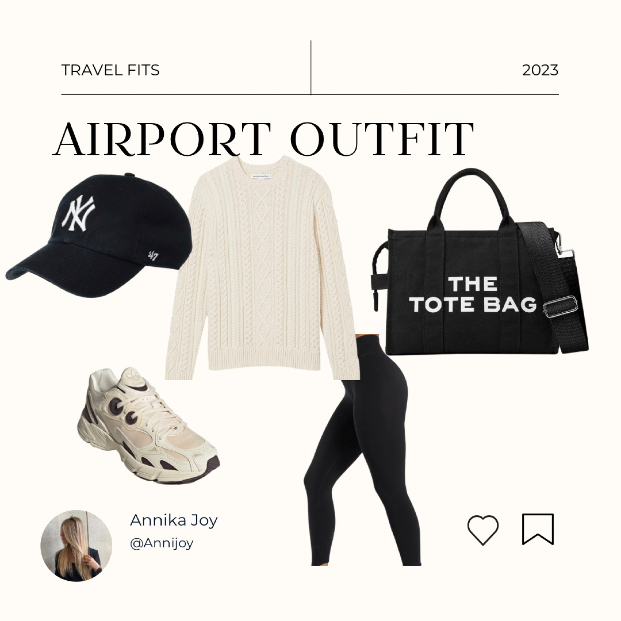 The perfect airport outfit for any winter/ fall flight. Fashionable, comfortable, and classic 🖤🤍

#LTKSeasonal #LTKtravel #LTKfit