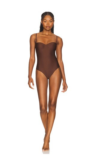 Body Molded Underwire Bodysuit in Cocoa | Revolve Clothing (Global)