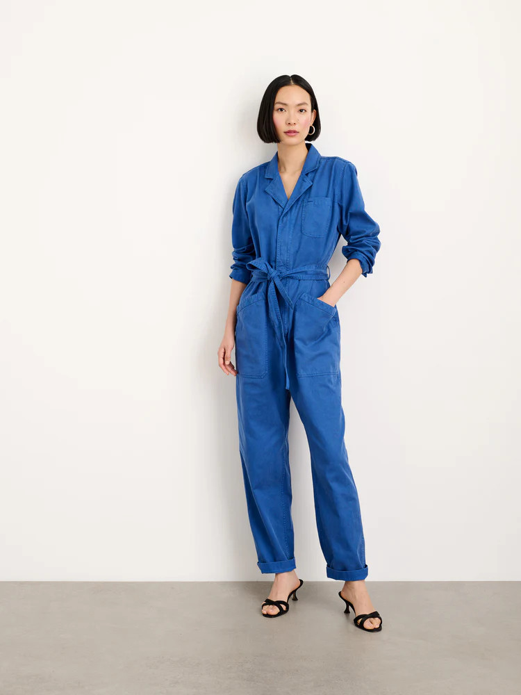 Standard Zip Jumpsuit in Drapey Cotton Twill | Alex Mill