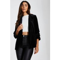Womens Black Velvet Blazer - 16 | NastyGal UK