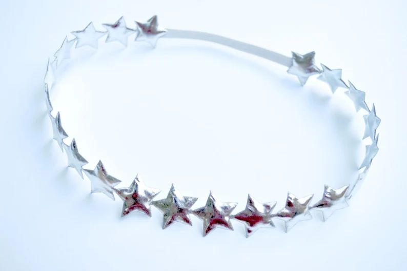 Silver Metallic Star Halo Silver Star Headband Silver Star | Etsy | Etsy (US)