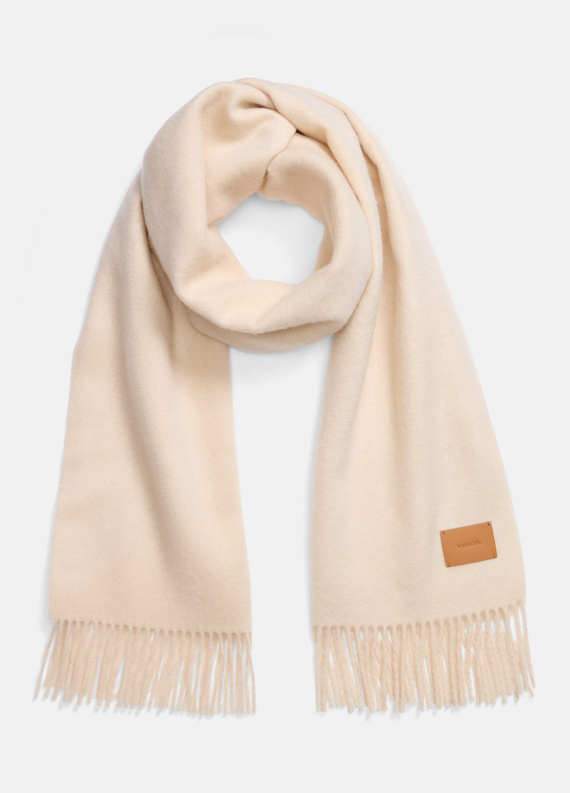 Women's Double-Face Cashmere Scarf, Ivory Vince | Vince LLC