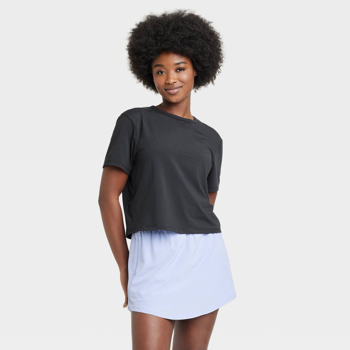 Women's Essential Crewneck Short Sleeve Top - All In Motion™ Dark Brown XL | Target