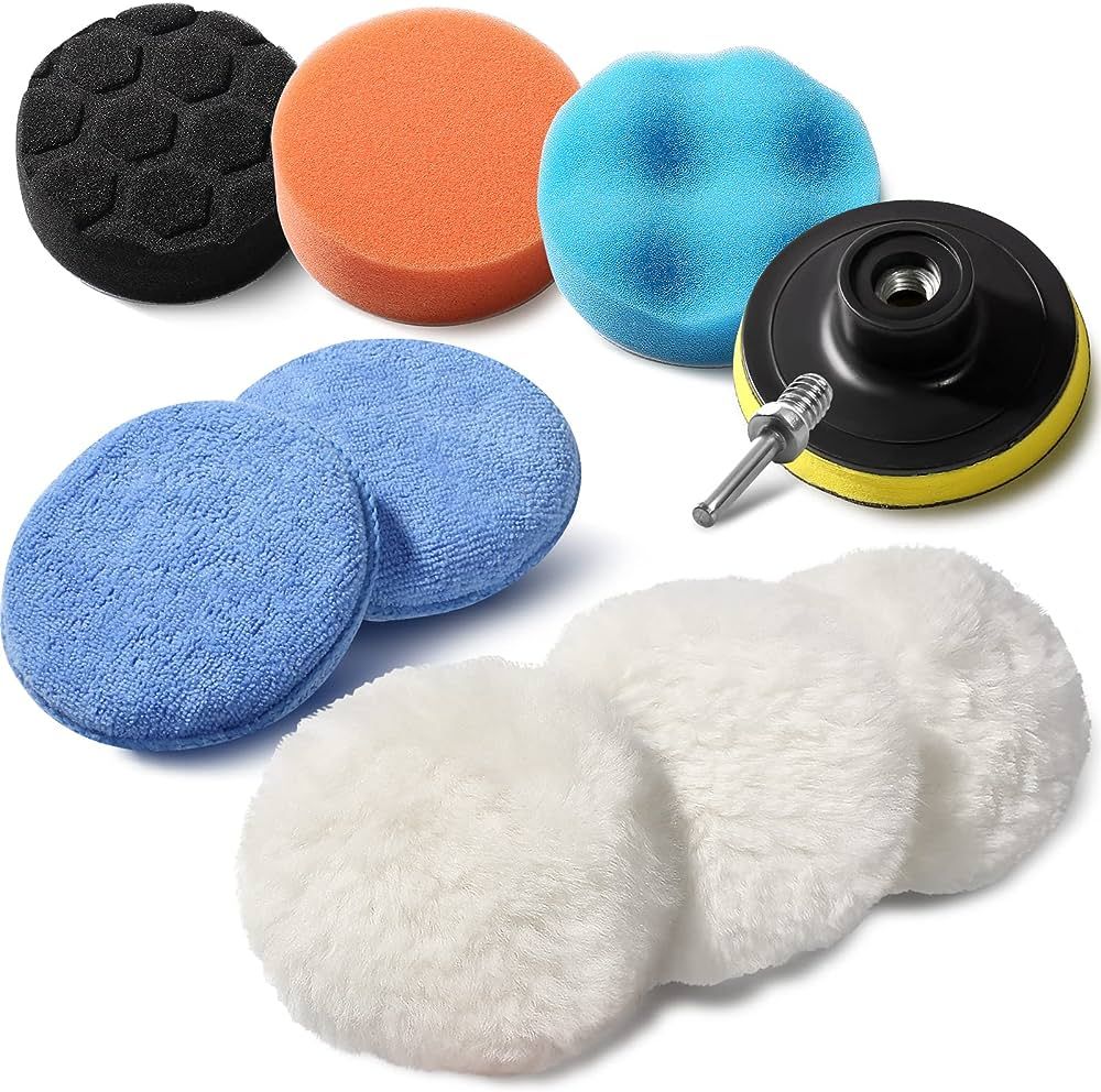 BOKA 3 Inch Wool Buffing Polishing Pad Kit, 10 PCS Drill Buffer Attachment, Buffing Wheel for Dri... | Amazon (US)