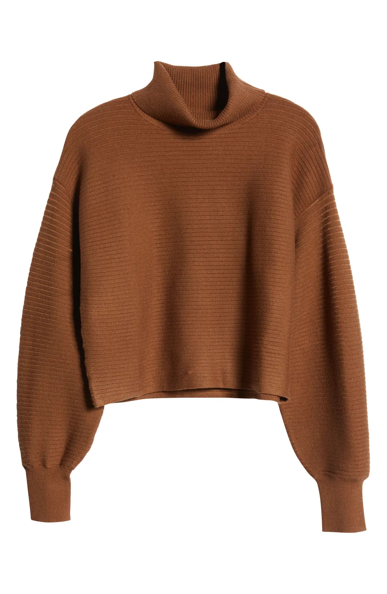 Wide Rib Crop Turtleneck Sweater | Nordstrom