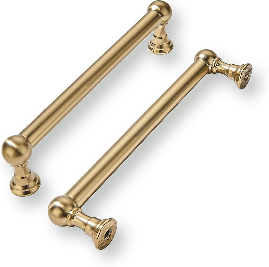 khtumeware 10 Pack 5 Inch Hole Center Champagne Bronze Cabinet Pulls Heavy Duty Solid Satin Brass... | Amazon (US)
