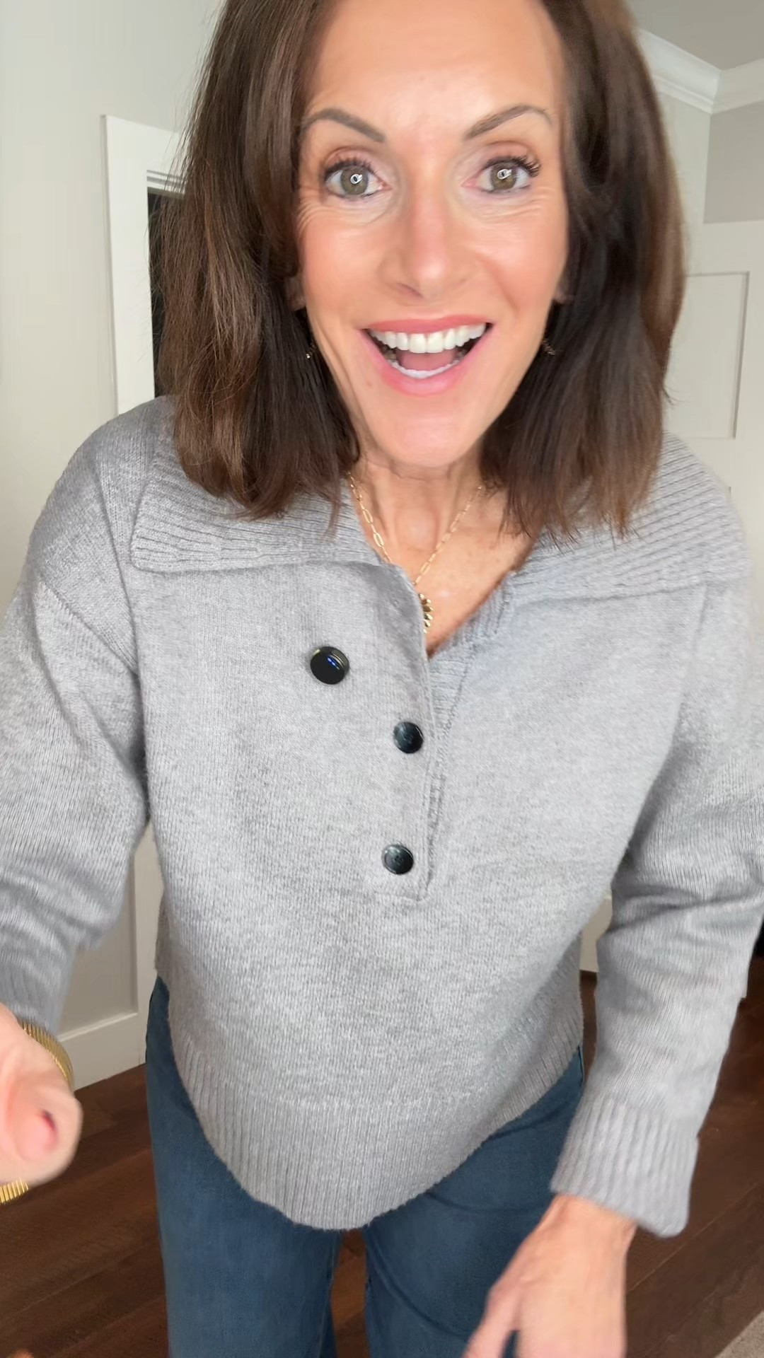 Sweater - medium 
Sweatpant jeans - 28/6 tall 
Available in petite/reg/tall in black. Blue is sold out. 

Winter style 

#LTKdayinmylife #LTKstorytime #LTKTall