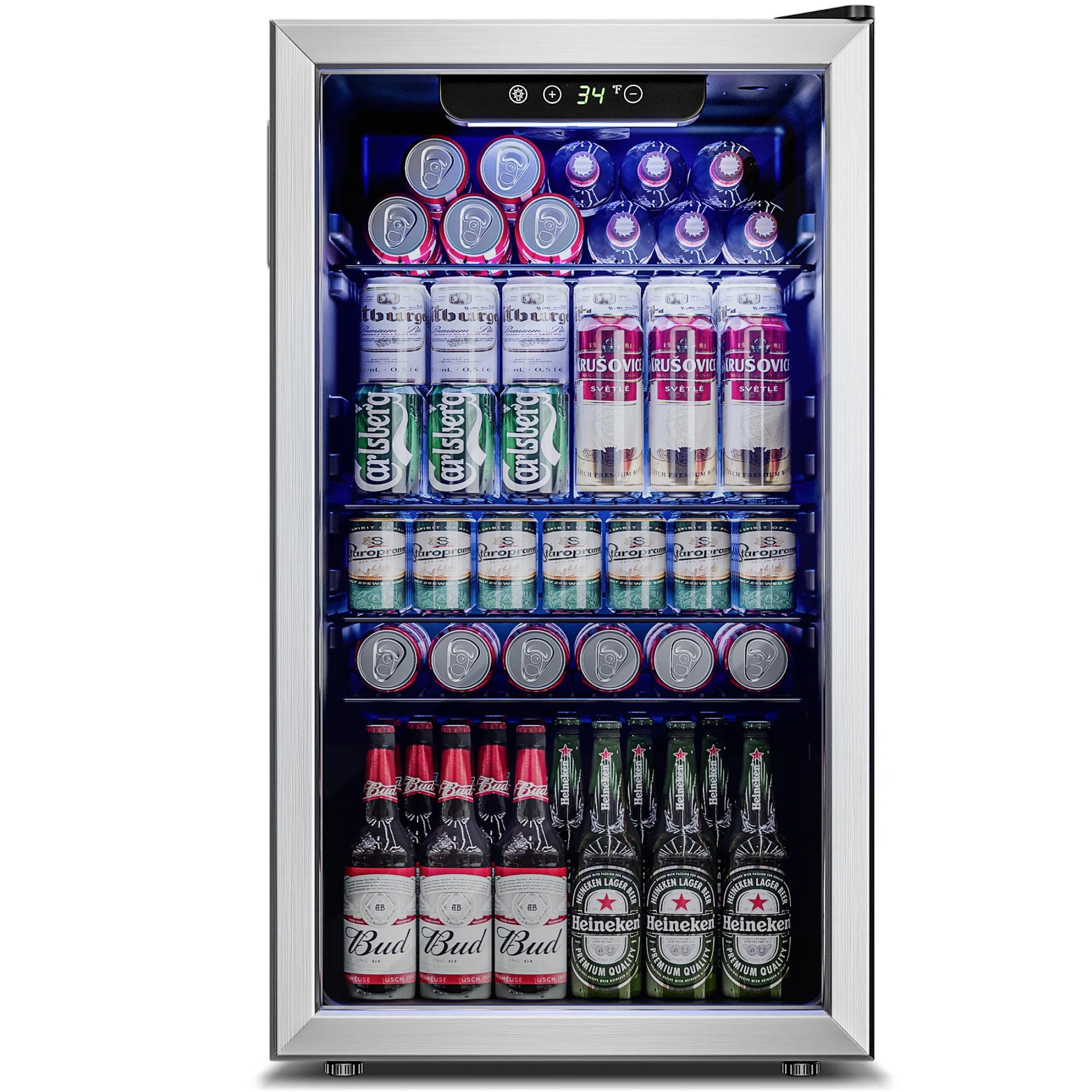 Simzlife 17.5'' W 126 Cans (12oz.) 3.2 Cubic Feet Freestanding/Built in Beverage Refrigerator wit... | Wayfair North America