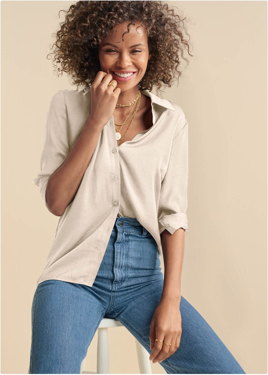 Soft Button-Down Blouse | VENUS