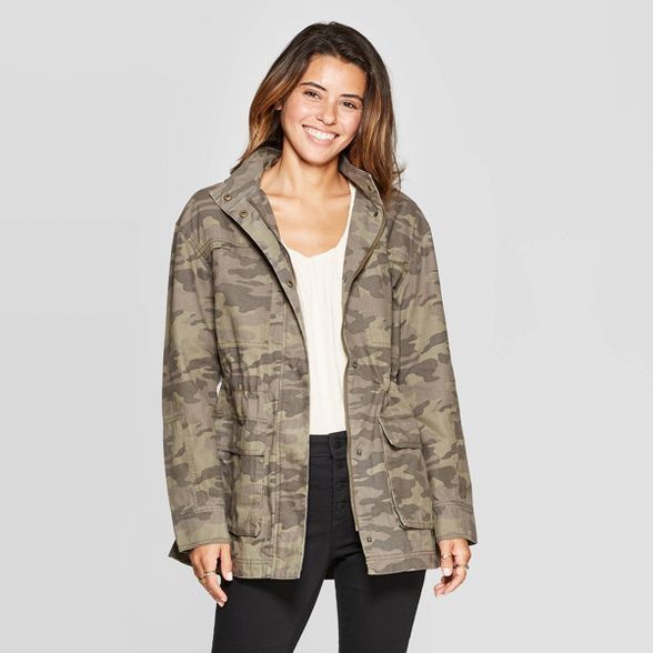 Women's Camo Print Utility Anorak Jacket - Universal Thread™ Olive | Target