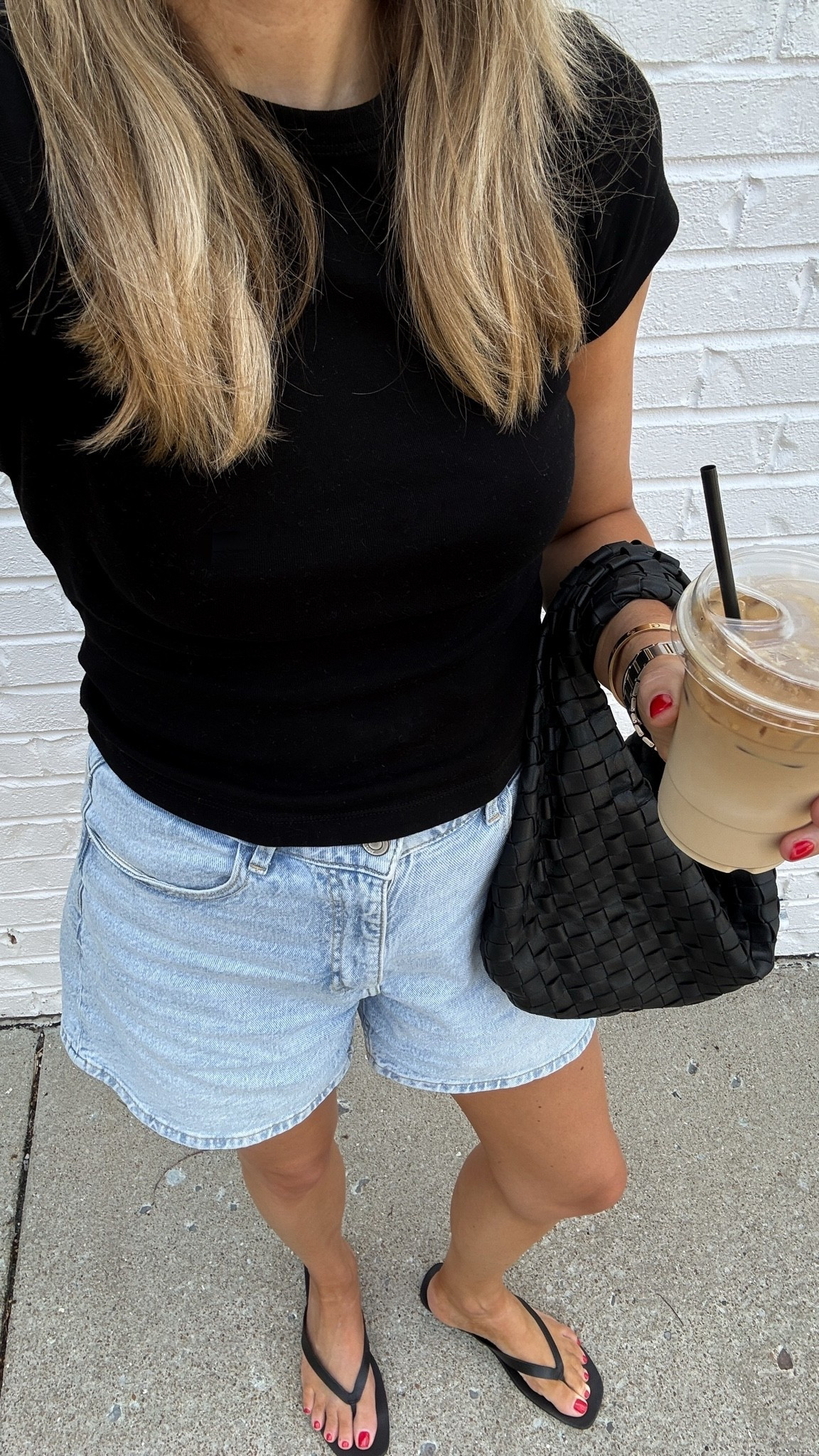 Fashion Jackson summer outfit denim shirts black tee

#LTKOver40 #LTKootd