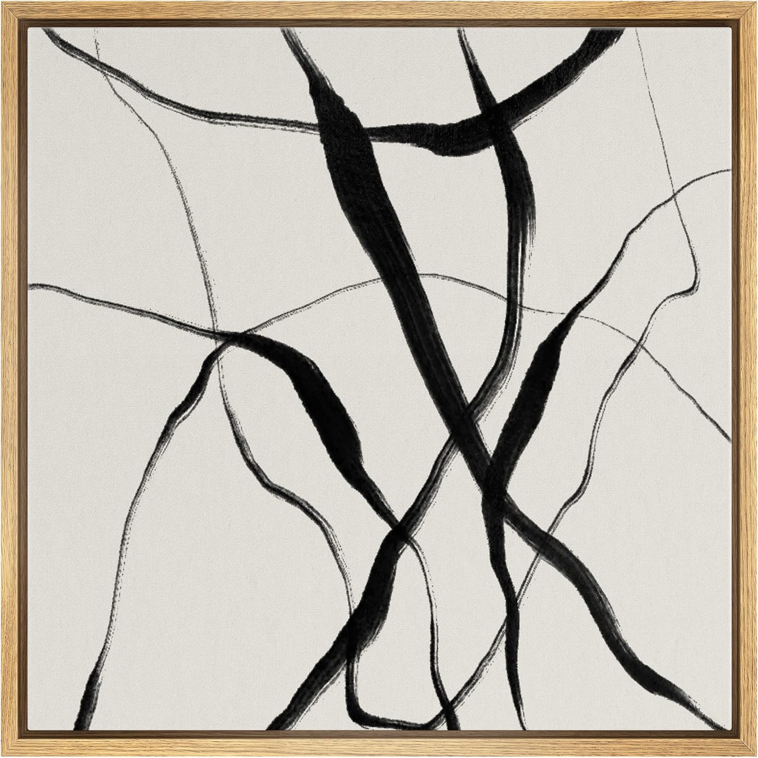 SIGNWIN Framed Canvas Print Wall Art Geometric Black Gray Spiral Ring Circle Abstract Shapes Illu... | Amazon (US)