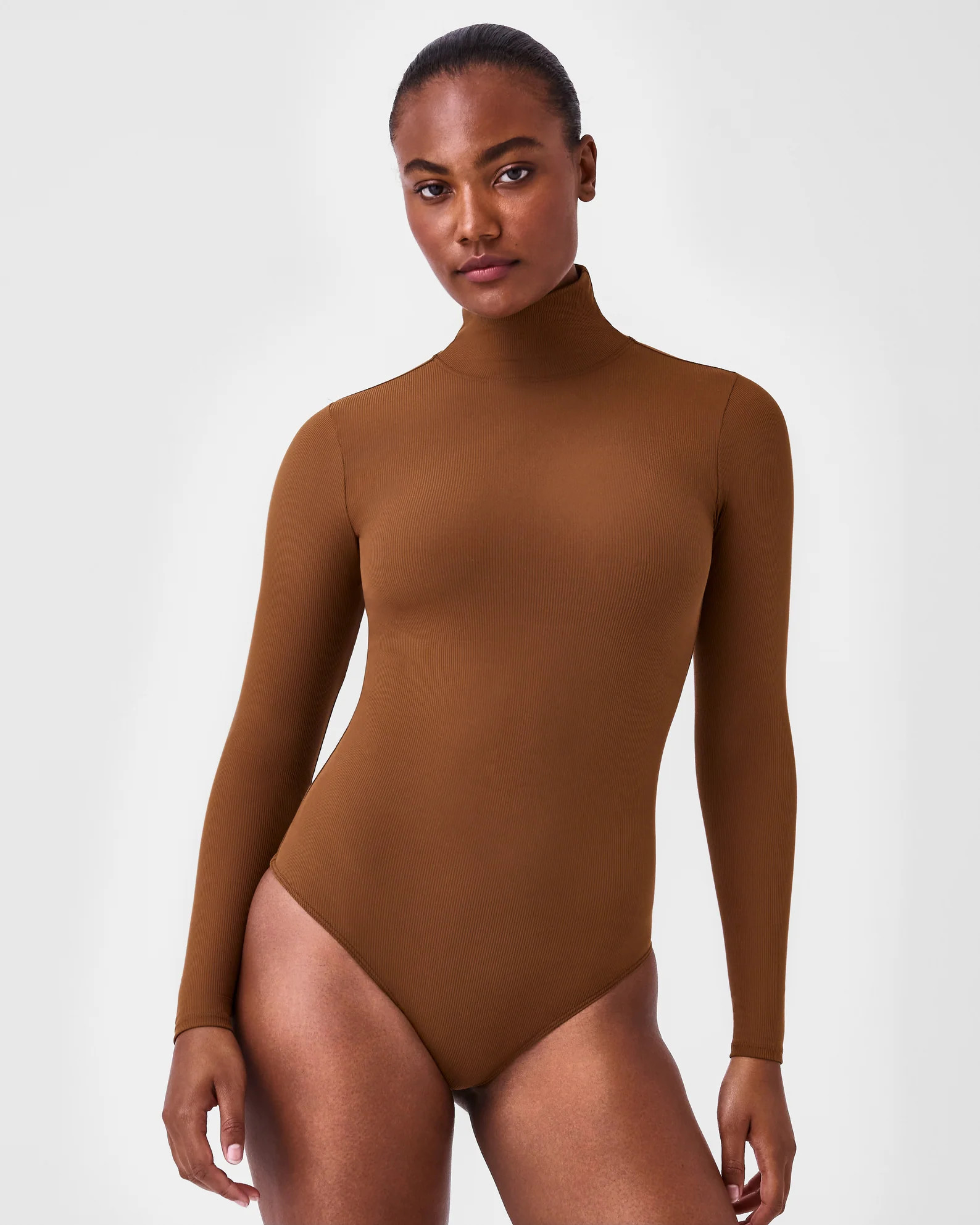 Suit Yourself Ribbed Long Sleeve Turtleneck Bodysuit | Spanx
