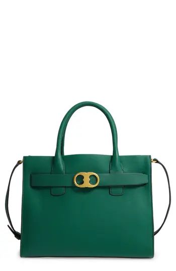 Tory Burch Gemini Link Leather Tote - Green | Nordstrom