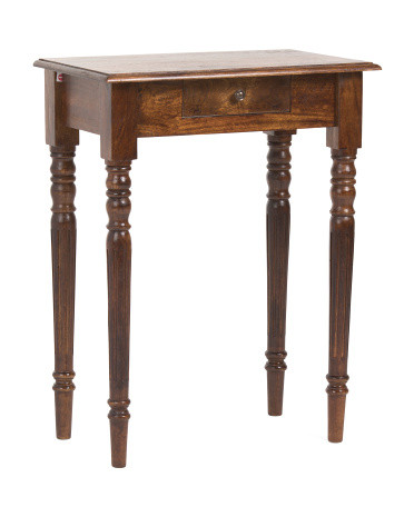 24x31x14 Solid Wood Turned Leg Writing Desk | TJ Maxx
