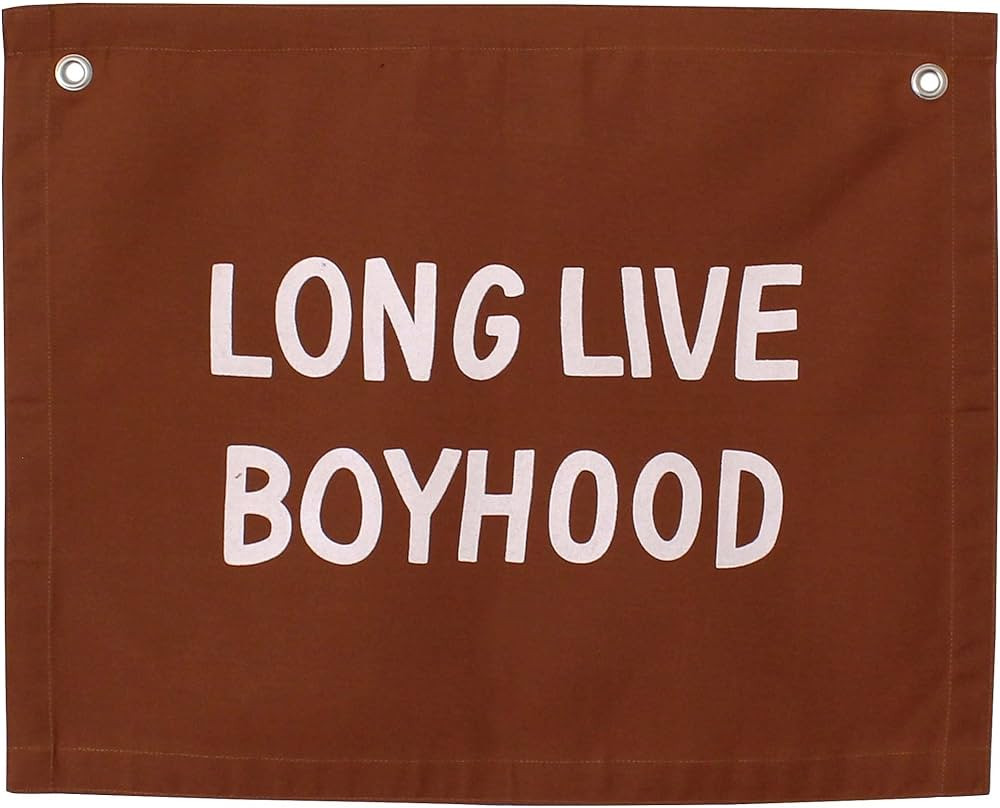 CHTech Long Live Boyhood Banner Wall Flag Wall Art for Nursery Modern Kids Room Decor Kids Banner... | Amazon (US)