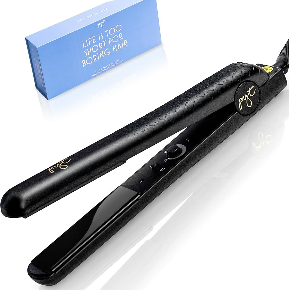 PYT Professional Ceramic Hair Straightener 100% Ceramic Plates, 1.25 Inch, Negative Ion Technolog... | Amazon (US)