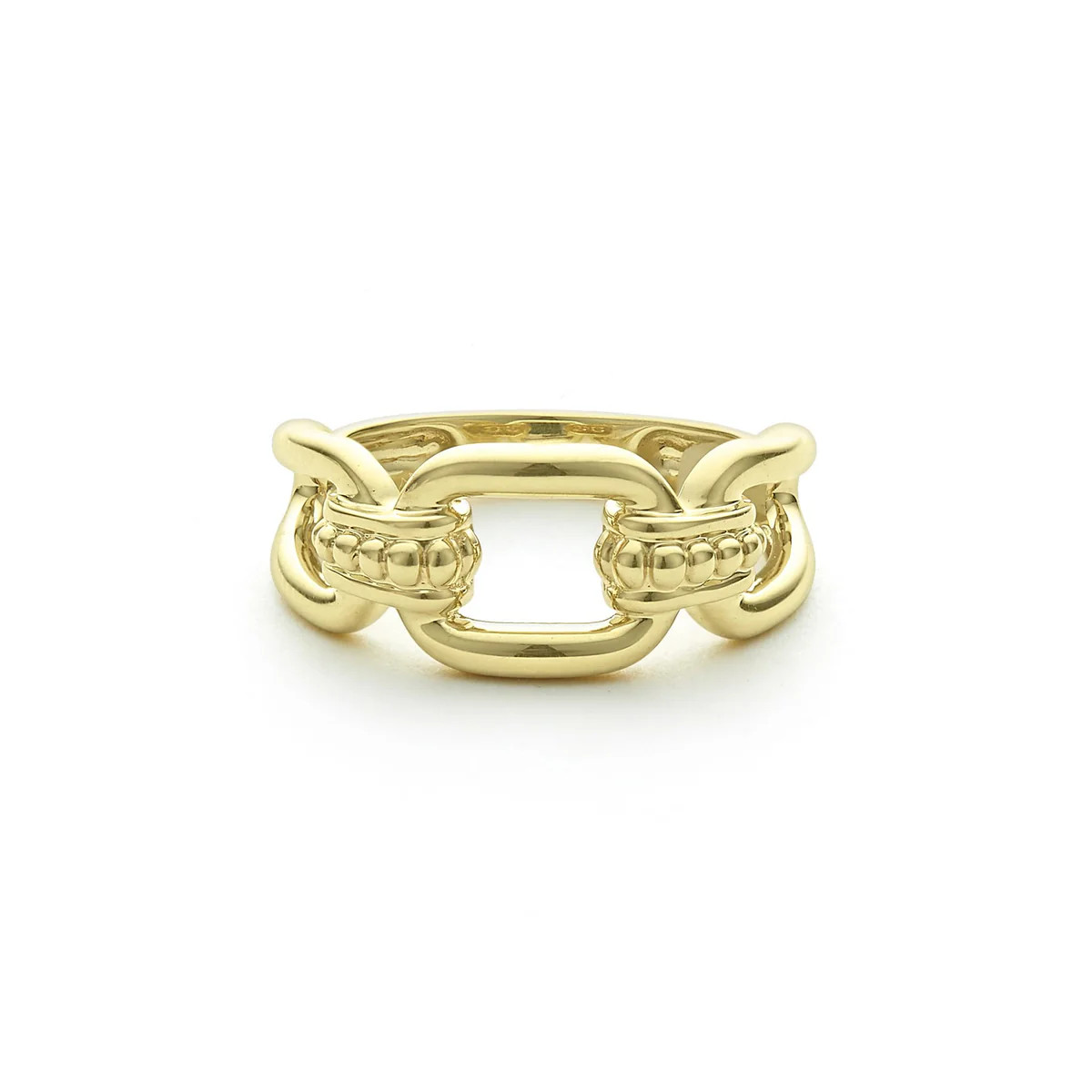 Signature Caviar 18K Gold Link Ring | LAGOS