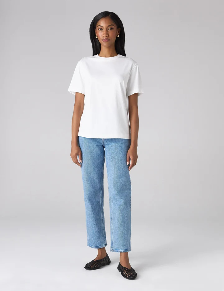 Soho T-Shirt: Cotton Jersey, White | With Nothing Underneath
