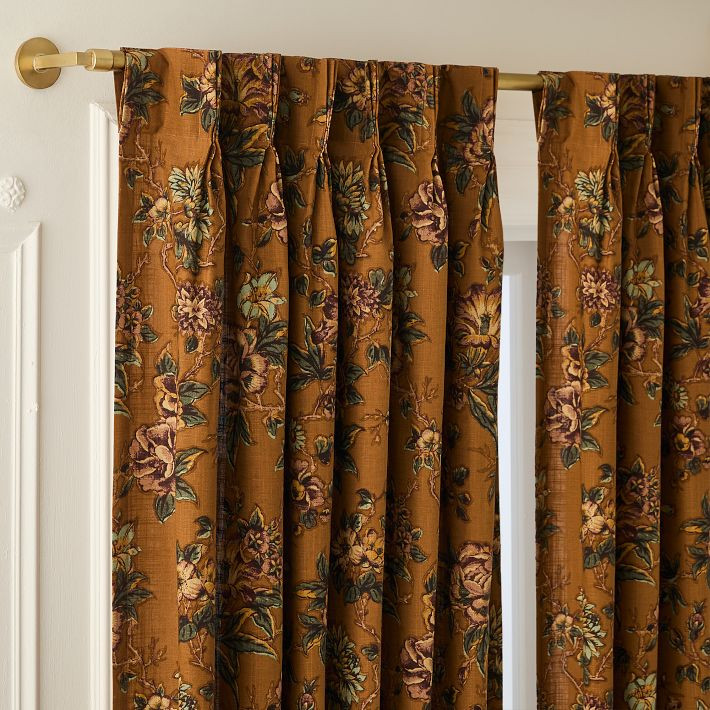 Pierce & Ward Wild Garden Pleated Curtain | West Elm (US)