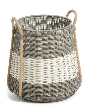 Medium Round Two Tone Basket | Marshalls