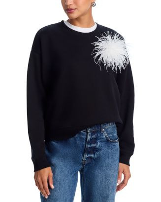 Feather Pin Fleece Crewneck Sweatshirt - Exclusive | Bloomingdale's (US)