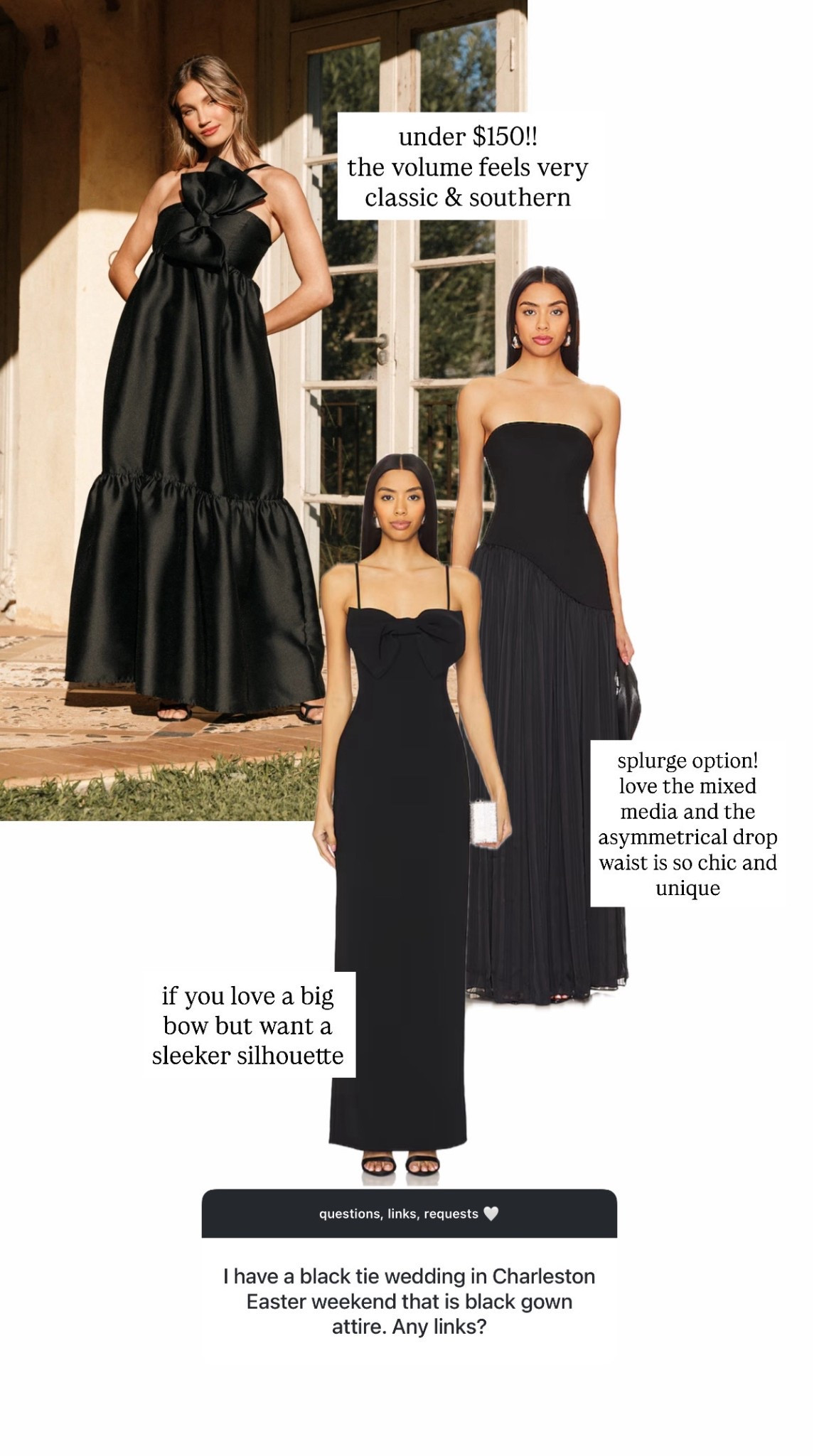 Black tie wedding guest dresses when all black is required 🖤 

#LTKWedding