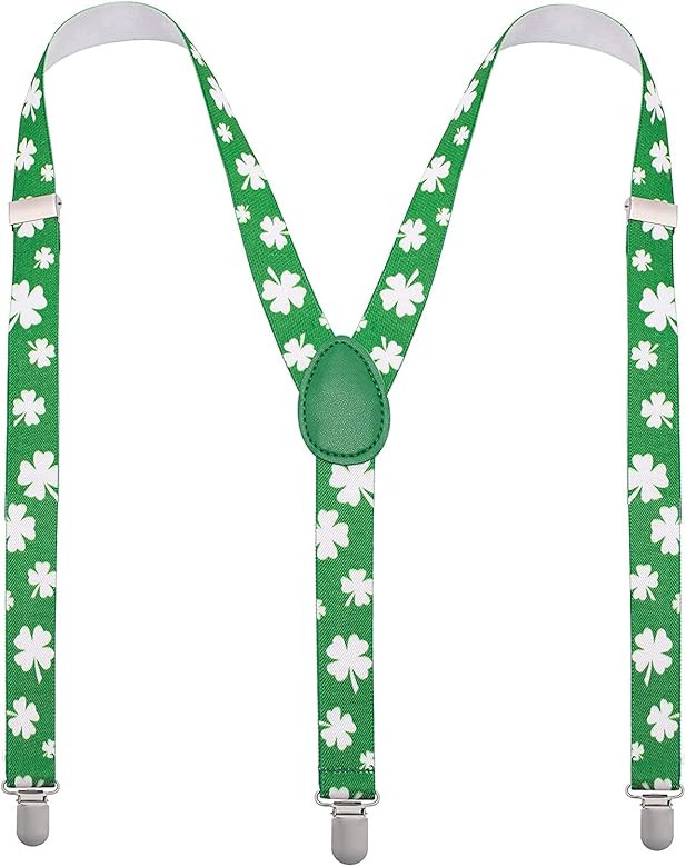 St Patricks Day Suspenders - Mens Suspenders with Clips - Many Colors to Choose From | Amazon (US)
