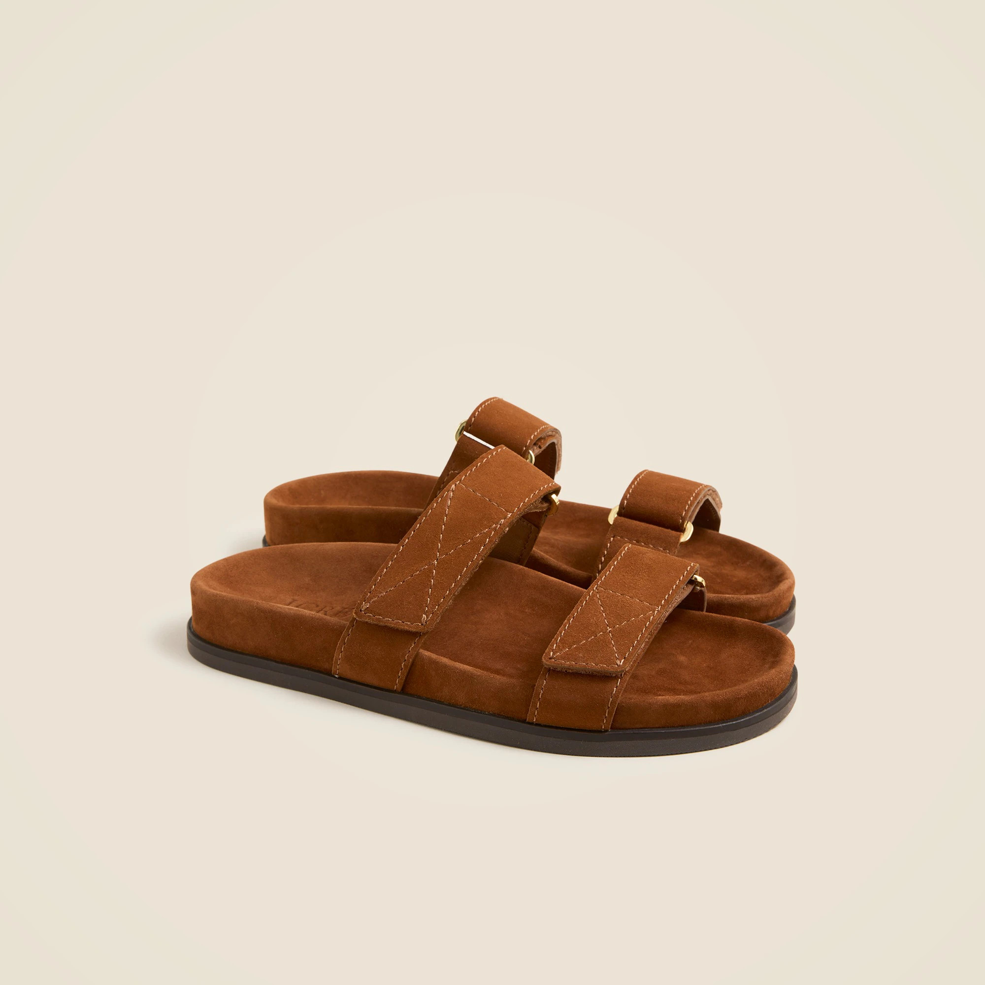 New Colbie wide-strap sandals in suede | J. Crew US