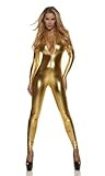 Forplay Women’s Metallic Catsuit Bodysuit - Shiny Onepiece Jumpsuit | Amazon (US)