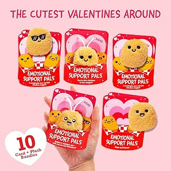 Emotional Support V-Day Nugget Cards by Relatable, Valentine's Plush, Perfect Valentines Cards fo... | Amazon (US)