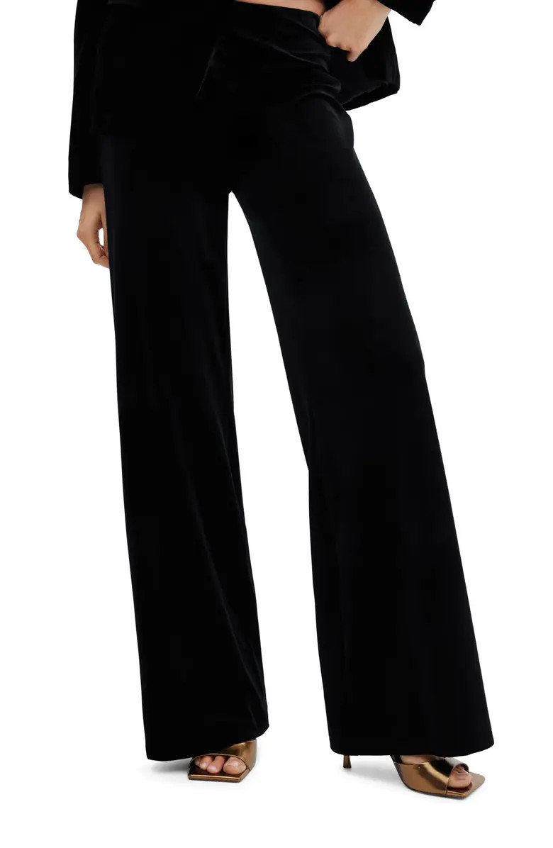 MANGO High Waist Flare Velvet Pants | Nordstrom | Nordstrom