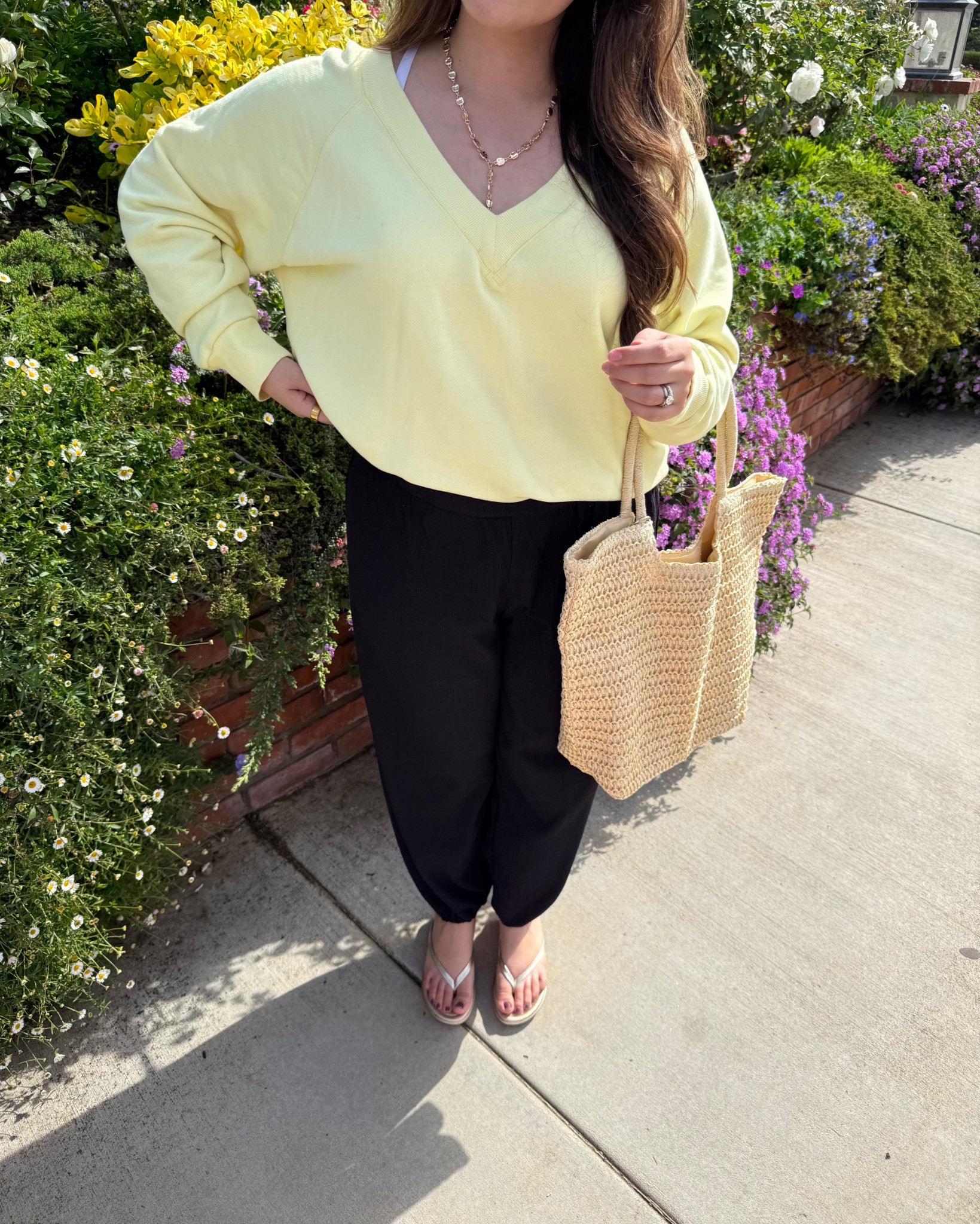 Yellow v neck sweatshirt & balloon pants outfit 🌼

#LTKSpringSale #LTKootd #LTKgrwm