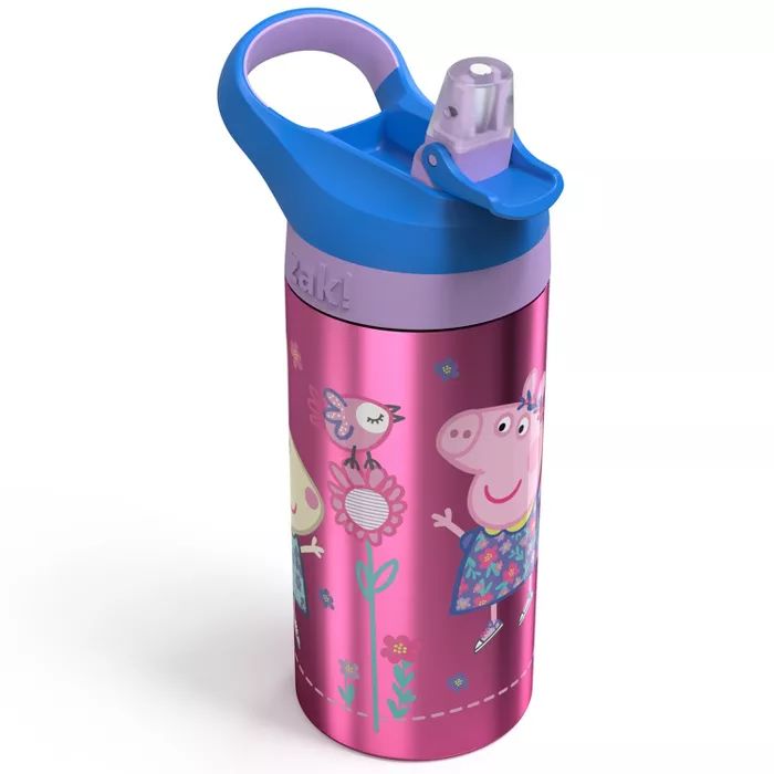 Peppa Pig 19.5oz Stainless Steel Water Bottle Pink/Blue | Target