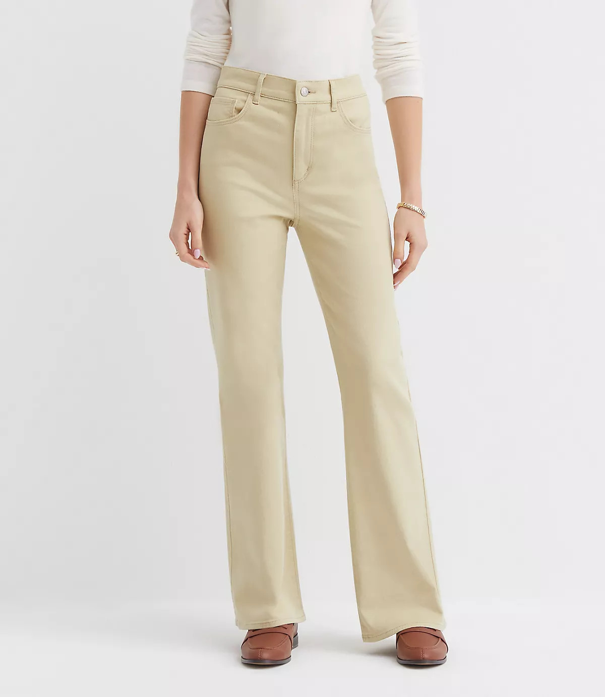 Tall High Rise Relaxed Flare Pants | LOFT