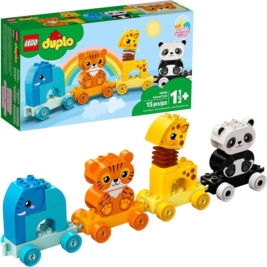 Amazon.com: LEGO DUPLO My First Animal Train 10955, Toys for Toddlers and Kids 1.5-3 Years Old wi... | Amazon (US)