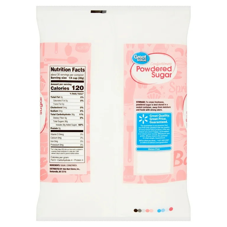 Great Value Confectioners Powdered Sugar, 32 oz | Walmart (US)