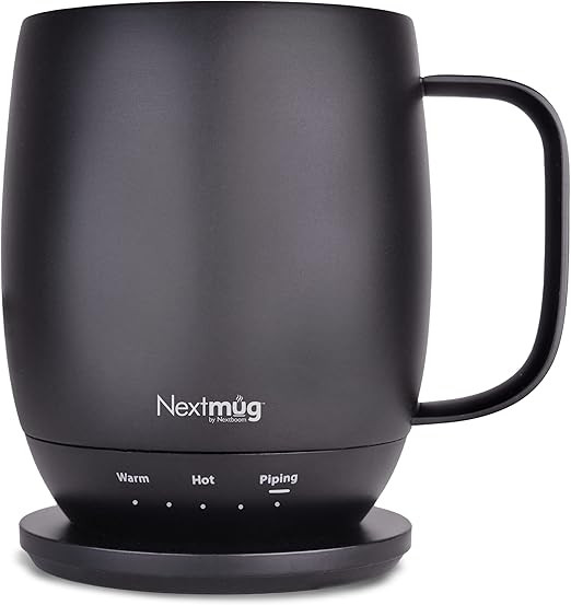 Nextmug - Temperature-Controlled, Self-Heating Coffee Mug (Black - 14 oz.) | Amazon (US)