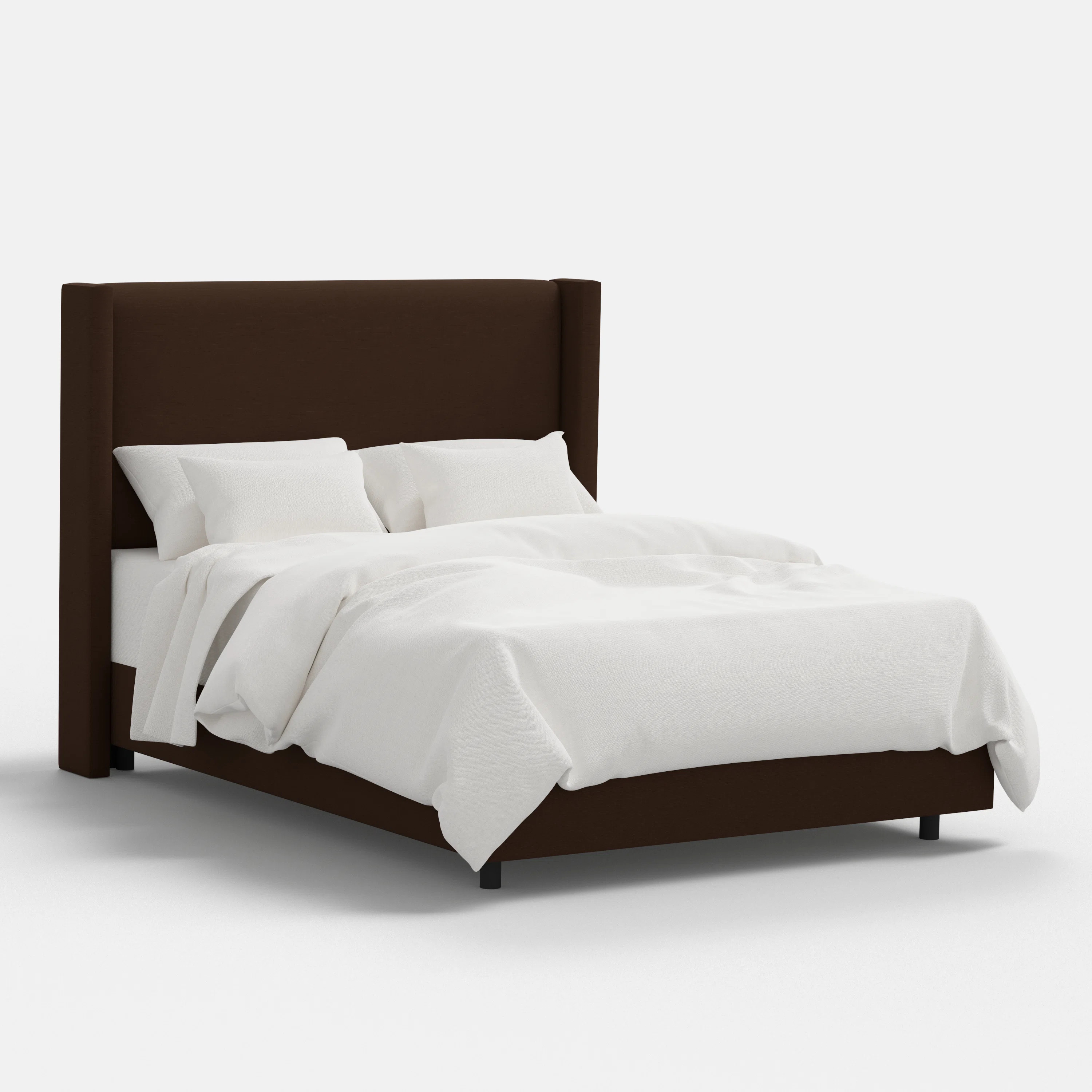 Hanson Upholstered Wingback Bed | Birch Lane