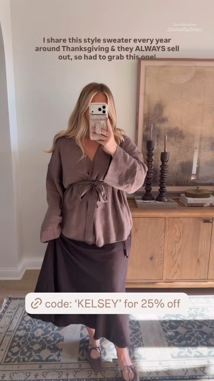 I share this style sweater every year around Thanksgiving & they ALWAYS sell out, so had to grab this one!  @petalandpup01

#LTKSaleAlert #LTKMidsize
